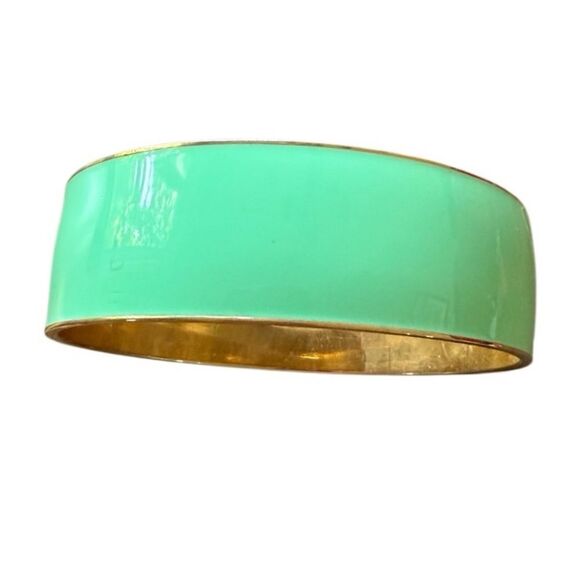 J. Crew Jewelry - J. Crew Bangle Bracelet Green Gold